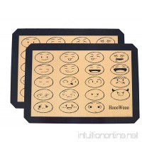 HoooWooo Non-stick Professional Grade Quality Silicone Baking Mats，Half Sheets 16-1/2" x 11-5/8" 2 Pack - B074CHFR8C
